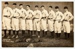 1909 TURBOTVILLE, PA BASEBALL TEAM REAL PHOTO POSTCARD.