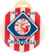 1839-1939 BASEBALL CENTENNIAL QUAKER CEREAL PREMIUM CELLULOID FOB GAME SCORER.