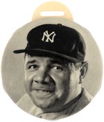 1934 BABE RUTH (HOF)- (NEW YORK YANKEES VERSION) QUAKER CEREAL PREMIUM CELLULOID FOB GAME SCORER.