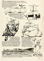 HOT ROD CARTOONS/CARtoons "CARS OF THE FUTURE" COMPLETE COMIC STORY ORIGINAL ART BY ERROL McCARTHY.