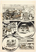 HOT ROD CARTOONS/CARtoons "ALL WASHED UP!!" COMPLETE COMIC STORY ORIGINAL ART BY ERROL McCARTHY.