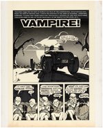 HOT ROD CARTOONS/CARtoons "VAMPIRE!" COMPLETE COMIC STORY ORIGINAL ART BY ERROL McCARTHY.