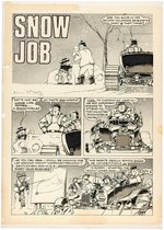 HOT ROD CARTOONS/CARtoons "SNOW JOB" COMPLETE COMIC STORY ORIGINAL ART BY ERROL McCARTHY.