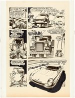 HOT ROD CARTOONS/CARtoons "THE BIG DRAG" COMPLETE COMIC STORY ORIGINAL ART BY ERROL McCARTHY.