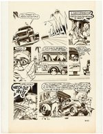 HOT ROD CARTOONS/CARtoons "THE BIG DRAG" COMPLETE COMIC STORY ORIGINAL ART BY ERROL McCARTHY.