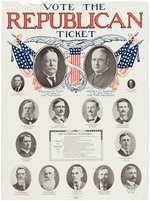 TAFT & SHERMAN RARE PENSYLVANIA MULTIGATE COATTAIL POSTER.