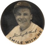 1930s STANLEY HACK CHICAGO CUBS "SMILE WITH ME" POCKET MIRROR.