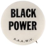 "BLACK POWER" AFRO-AMERICANS AGAINST THE WAR IN VIETNAM BUTTON.