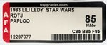 LILI LEDY STAR WARS: RETURN OF THE JEDI - PAPLOO 50 BACK AFA 85 NM+.