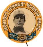 1910 DETROIT TIGERS JIMMY ARCHER "MORTON'S PENNANT WINNERS" BUTTON.