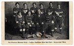 C. 1910s WESTERN BLOOMER GIRLS (MI) TEAM POSTCARD.