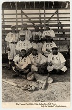 C. 1910 FORT COBB, OK BASEBALL TEAM POSTCARD.