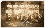 C. 1910s ROARING BRANCH, PA BASEBALL TEAM REAL PHOTO POSTCARD.