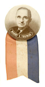 "HARRY S. TRUMAN" 1.75" SIZE BUTTON.