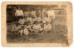 C. 1910's "I" AFRICAN AMERICAN BASEBALL TEAM REAL PHOTO POSTCARD.