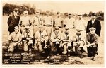 1924 LEESPORT, PA BASEBALL TEAM REAL PHOTO POSTCARD.