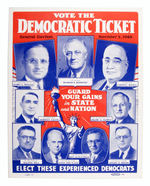 FDR FOR PRESIDENT 1940 MISSOURI COATTAILS POSTER WITH TRUMAN.