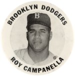 1950s ROY CAMPANELLA (HOF) "BROOKLYN DODGERS" PM10 STADIUM BUTTON.