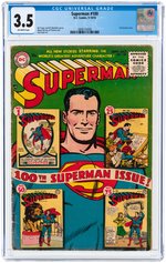 SUPERMAN #100 SEPTEMBER-OCTOBER 1955 CGC 3.5 VG-.