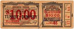 1927 DEMPSEY VS. TUNNEY "LONG COUNT FIGHT" BOXING FULL TICKET SIGNED BY JACK DEMPSEY.