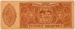 1927 DEMPSEY VS. TUNNEY "LONG COUNT FIGHT" BOXING FULL TICKET SIGNED BY JACK DEMPSEY.