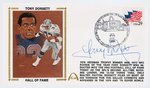 1994 TONY DORSETT (HOF) SIGNED FIRST DAY COVER WITH SILK CACHE "CANTON, OHIO."