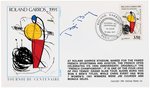 1991 BJORN BORG SIGNED FIRST DAY COVER WITH SILK CACHE "ROLAND GARROS STADIUM 1991."