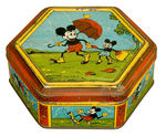 FRENCH MICKEY MOUSE TIN CONTAINER.