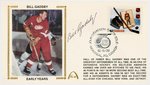 1992 BILL GADSBY (HOF) SIGNED FIRST DAY COVER WITH SILK CACHE "EARLY YEARS."