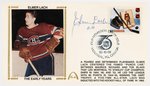 1992 ELMER LACH (HOF) SIGNED FIRST DAY COVER WITH SILK CACHE "EARLY YEARS."