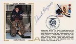 1992 CHUCK RAYNER (HOF) SIGNED FIRST DAY COVER WITH SILK CACHE "EARLY YEARS."