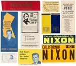 NIXON 1962 CALIFORNIA GUBERNATORIAL CAMPAIGN FLAG, EPHEMERA & MORE.