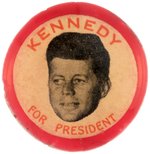 "KENNEDY FOR PRESIDENT" LUCITE FLOATING HEAD 1960 CAMPAIGN BADGE.