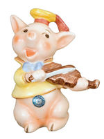 FIDDLER PIG GOEBEL FIGURINE.