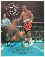 GEORGE FOREMAN AND MICHAEL MOORER SIGNED AWARDS DINNER PROGRAM.