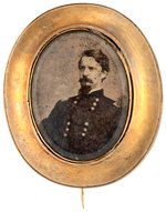 MAJ. GEN. HANCOCK RARE OVAL ALBUMAN PORTRAIT CIVIL WAR BROOCH.