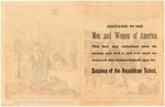 BLAINE & LOGAN "DEMOCRATIC FREE TRADE" VS. "REPUBLICAN PROTECTION" 1884 CAMPAIGN HANDOUT.