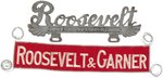 "ROOSEVELT FOR PRESIDENT" LICENSE PLATE AND "ROOSEVELT & GARNER" ARM BAND.