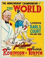 1951 SUGAR RAY ROBINSON VS. RANDOLPH TURPIN BOXING PROGRAM.