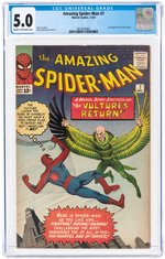 AMAZING SPIDER-MAN #7 DECEMBER 1963 CGC 5.0 VG/FINE.