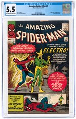 AMAZING SPIDER-MAN #9 FEBRUARY 1964 CGC 5.5 FINE- (FIRST ELECTRO).