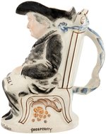 McKINLEY OUTSTANDING 1896 FIGURAL TOBY PITCHER.