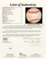 JOE DiMAGGIO (HOF) SINGLE-SIGNED BASEBALL.