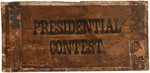 TILDEN, HENDRICKS, SHERMAN, GRANT & BAYNARD 1880 "PRESIDENTIAL CONTEST" CIGAR BOX.