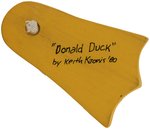 LONG-BILLED DONALD DUCK ONE-OF-A-KIND FOLK ART FIGURE BY KEITH KAONIS (SIZE VARIETY).