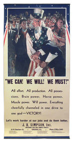 "WE CAN!  WE WILL!  WE MUST!" VICTORY CALENDAR SAMPLE WITH UNCLE SAM.