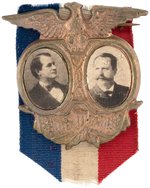 BRYAN & SEWALL 1896 BRASS SHELL JUGATE BADGE.