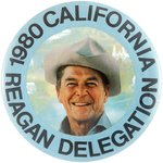 REAGAN "1980 CALIFORNIA DELEGATION" RNC PORTRAIT BUTTON.