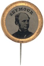 "SEYMOUR" BOLD 1868 FERROTYPE PORTRAIT IN REEDED EDGE FRAME.