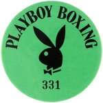 1960s PLAYBOY BOXING LIMITED ISSUED SERIALLY NUMBERED BUTTON.